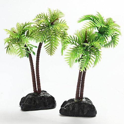 Plastic Aquarium Decoration Coconut Trees For Fish Tank .