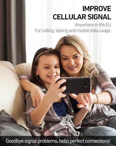 Mobile Network Amplifier 5G 4G LTE GSM on Band 20 8 3 1 7 for Bouygues, Free, Orange, SFR All Operators, ALC Cellular Signal Amplifier with Omnidirectional Antenna