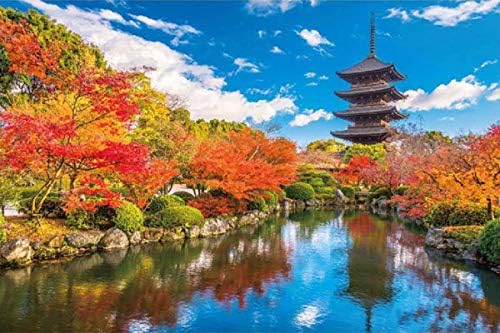Amazon ジグソーパズル 紅葉めぐり 京都東寺 1000ピース 50x75cm ジグソーパズル おもちゃ