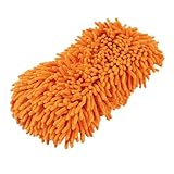 uxcell® Car Microfiber Chenille Wax Sponge Pad Dark Orange