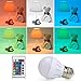 LED Color Changing Light Bulb - Dimmable 16 Modes Mood Hue RGB Colored Light Bulb with Remote Control for Bedrooms Party Home Decorations Stage - E26/E27 (4 Pack)