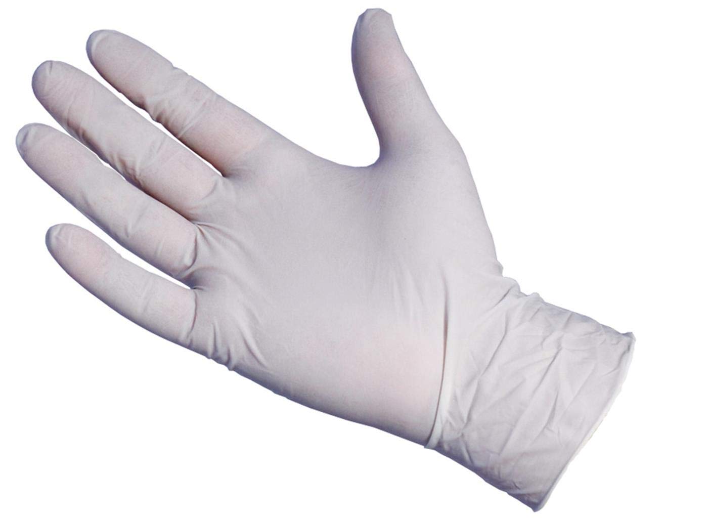 VENSALUD - Disposable Latex Gloves - Slightly Powdered - Box of 100 Gloves - Colour: White (Medium)