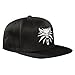 JINX The Witcher 3 White Wolf Medallion Snapback Baseball Hat, Black, One Size