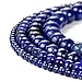 HAAMIIQII 45pcs 8mm Natural Lapis Lazuli Stone Beads Round Loose Gemstone Beads for Jewelry Making Strand 15 Inch