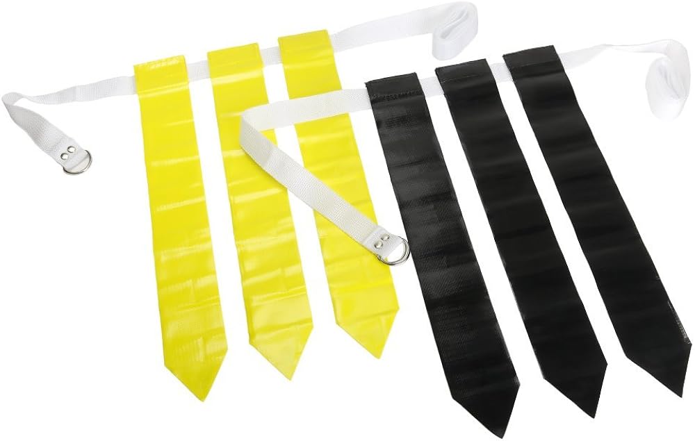WYZworks Flag Football Set - 12 Belts, 18 Black Flags & 18 Yellow Flags: Clothing