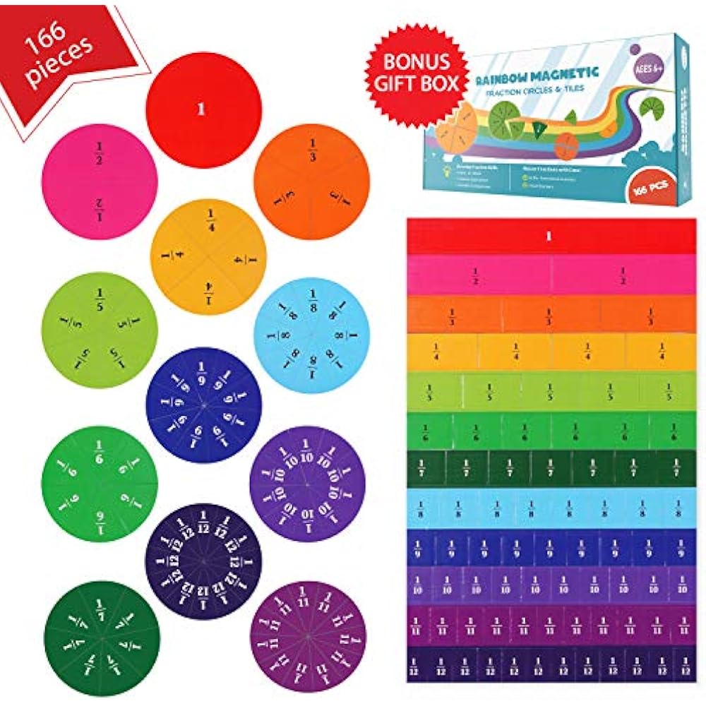Simply Magic 166 PCS Fraction Tiles & Circles