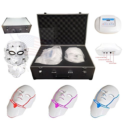 Miss Ammy LED Photon Therapy 3 Colors Lights Facial &Neck Mask Beauty Face Care for Home Use