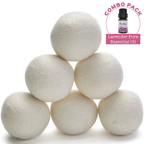 Mountclear Wool Dryer Balls-Lavender Scented–Fabric Softener-All Natural, Chemical Free and Hypoallergenic Reusable Washer Balls-Shorter Drying Time Saves You Time and Money-6 Pack Laundry Balls - Thumbnail 7