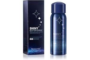 Multipurpose Glitter Spray for Body, Hair, Face & Crafts MessFree Shimmer Makeup, Vintage PerfumeStyle Design, Easy Wash Off 