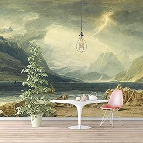 Wall Murals Self-Adhesive Removable The Dogana and San Giorgio Maggiore by Joseph Mallord William Turner Wallpaper Home Decoration for Living Room,Bedroom - 66x96 inches