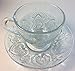 Tea Cup Set 12 Piece Cup & Saucer Set Glass Tea Party Microwave Safe Coffee or Espresso
