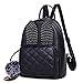 XB handbags Women's Fashion Backpack Faux Leather Shoulder Purse Travel Daypack -Black