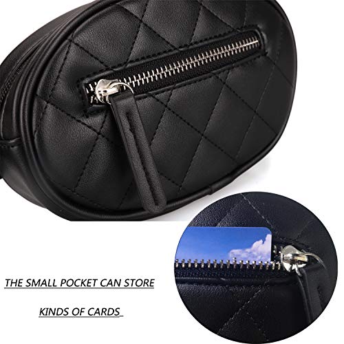 Glitzall Waist Bags with Adjustable Strap Fanny Packs for Women PU Leather Belt Bag Fanny Pack Crossbody Bag