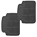 Floor Mats ECCPP 4Pcs Full Set Ridged Heavy Duty Rubber Floor liners for SUV, Van & Trucks- Front & Rear, Driver & Passenger Seat (Black)