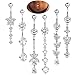 THUNARAZ 14G 316L Surgical Steel Dangly Belly Button Rings for Women Navel CZ Inlaid Barbell Body Jewelry Piercing