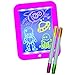 Mindscope Light Up LED Glow PAD Writing Board Pink Animator with Glow Markers