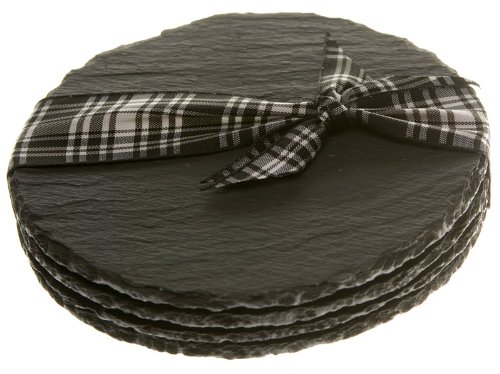 Just Slate Round Coasters - Set of 4