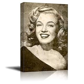 Realistic Sexy Vintage Photo of Marilyn Monroe on Grunge Background