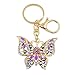 Gorse Butterfly Keychain for Women Car Key Ring Handbag Gift Bag Key Chain Decoration Purple,4