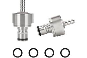 Roastove Stainless Steel Carbonation Cap Forced Carbonation PET Bottle Filling 5/16 Barb CO2 Coupling to Carbonate Soda Beer 