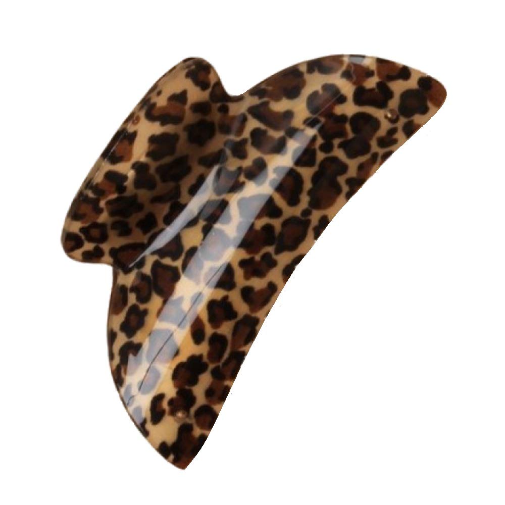 Chunky Leopard Animal Print Hair Claw Clip Clamp Grip