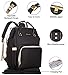 Dilline PREMIUM Diaper Bag Multi-Function Waterproof Travel Backpack for Girl & Boy, Maternity Nappy Organizer with Changing Pad & Insulated Pockets, Large Capacity, Durable and Stylish (Black)
