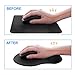 Mouse Pad with Wrist Support - DUTISON Black Silicone Ergonomic Gel Wrist Support Mouse Pad Mat for Office, Computer, Laptop - Non-Slip Rubber Base