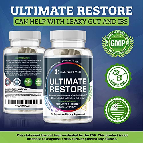 Gannon Med Ultimate Restore Restore of Leaky Gut Lining Microbiome