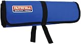 Faithfull FAITR15 15 Pocket Tool Roll with Zip Compartment Blue Nylon Polyester view 3
