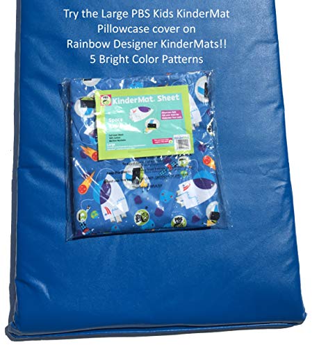 KinderMat PBS Kids Full Cover Sheet, Pillowcase Style Sheet Fits Rainbow Designer, Daydreamer, Heavy-Duty, and Enduro, 100% Cotton Flannel, Space Explorer, Large - Thumbnail 4