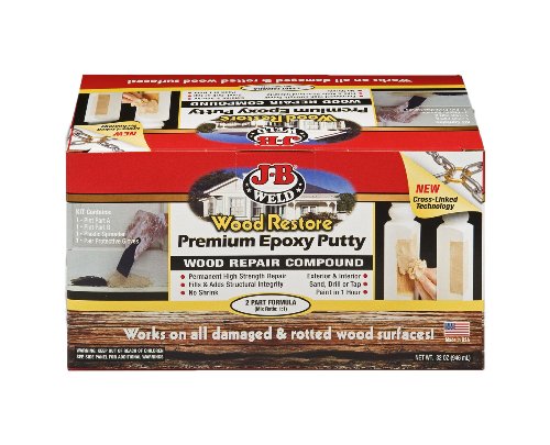 Click Here to See More Images J-B Weld 40006 Wood Restore Premium Epoxy Putty Kit - 32 oz.