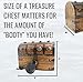 Wooden Pirates Treasure Chest Box Free Lock Key Metal Pirate Coins by Well Pack Box