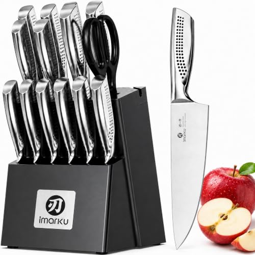 iMarku 15-piece kitchen knife set