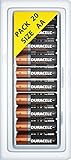 20 Pack of Duracell AA Alkaline MN1500 Duralock Batteries + FREE Plastic Storage Battery Clamshell Blister Case