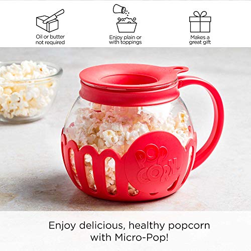 Ecolution Patented MicroPop Microwave Popcorn Popper with Temperature
