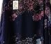 Uplife Women's Loose Batwing Sleeve Tops Flower Bohemian Chiffon Blouse T Shirt Tops (One Size, Blue&Purple)