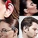 Ear-Hook Bluetooth Wireless Headphones,Remax Non Ear Plug Noise Cancelling Earpiece with Mic,Single Ear Bluetooth Headset Painless Wearing Earphones 6 Hrs Playtime for Cell Phone (Silver)