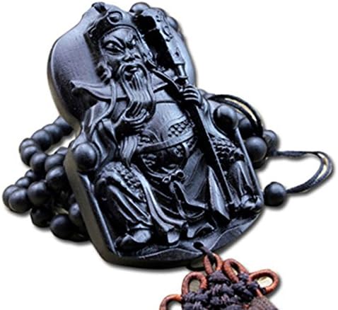 Duojimi Chinese wind mirror car accessories Guan Gong sword (ebony _ broadsword pendant Jushi Guan _ black)