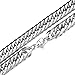 Loveshine Customized Handmade Mens Necklace Silver Stainless Steel 16MM Cuban Link Curb Chain