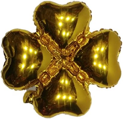 Large Solid Golden Heart Foil Balloon (Pack of 3) {14 inch}for Birthday Decoration,Baby Shower,Wedding,Festival,Party