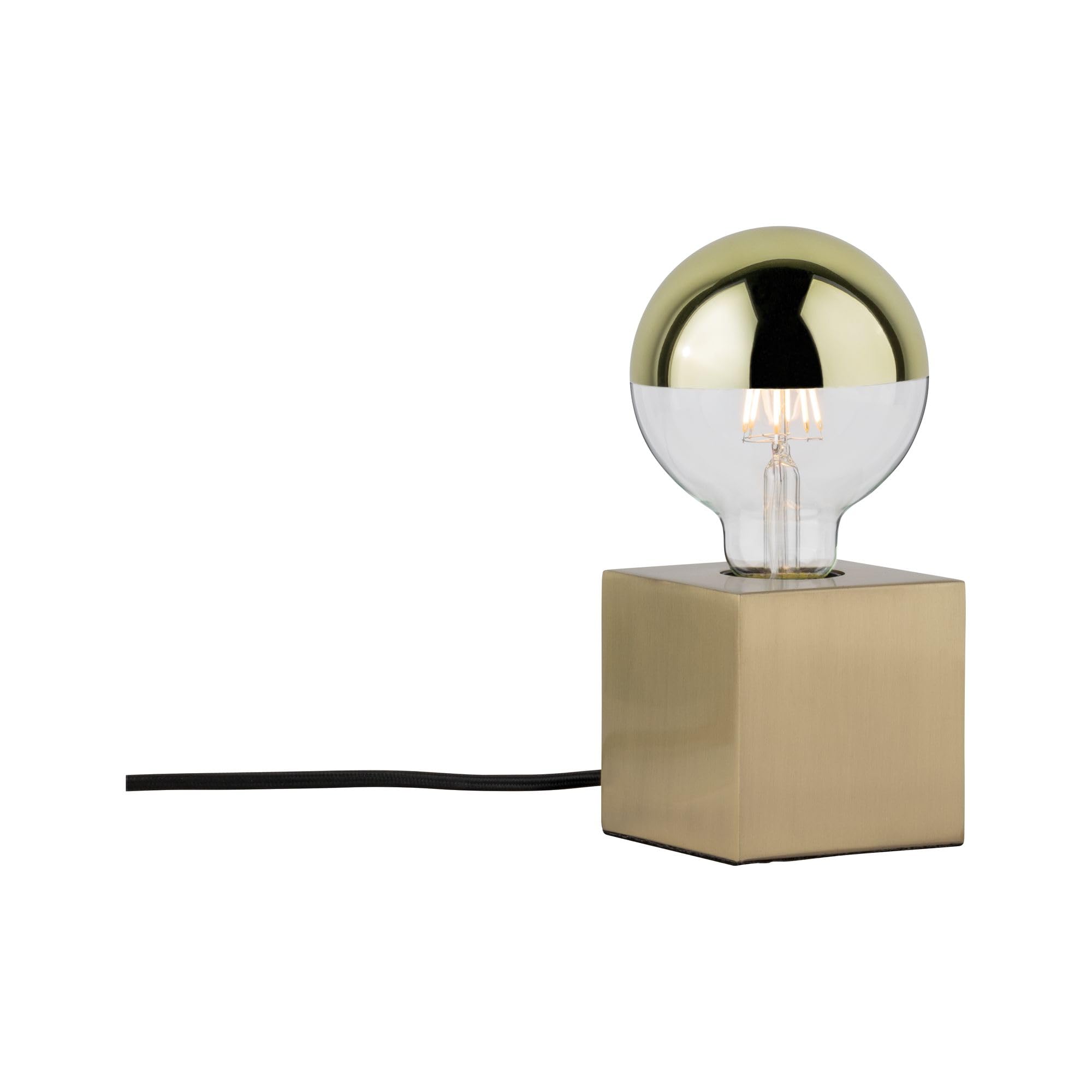 Paulmann 79728 Neordic Dilja Table luminaire max. 1x20W Table lamp for E27 Lamps Bedside lamp Brushed Brass 230V Metal Without lamp
