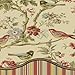 Waverly Charleston Chirp Modern Farmhouse Floral Rod Pocket Valance for Windows in Bedroom, Kitchen, or Living Room, 50