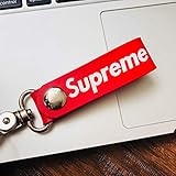 Red Sup Leather Key Chain