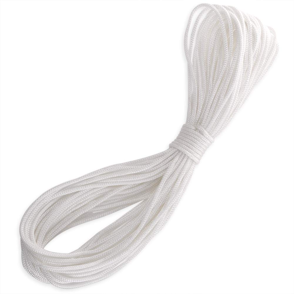 H&S 20 Metres 2.5mm White Nylon Picture Hanging Cord – Strong Rope for Photo, Frame & Mirror – Holds up to 30Kg – Frame Hanging Cord