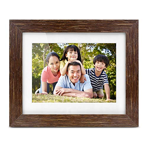 Aluratek 7″ Distressed Wood Digital Photo Frame with Auto Slideshow Feature, 800 x 600 (ADPFD07F)