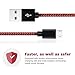 AOFU Micro USB Cable,3Pack 6FT Long Nylon Braided High Speed 2.0 USB to Micro USB Charging Cord Fast Charger Cable for Samsung Galaxy S7/S6/Edge,Android,Note 4/5,HTC,LG,Nexus-Black Red