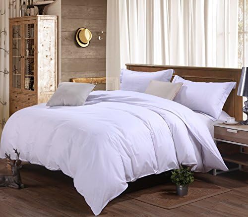 Rural Dandelion Luxury Duvet Cover Bedding Set - Hotel Quality, Comfortable, Breathable and Soft- 3 Piece, Queen, White