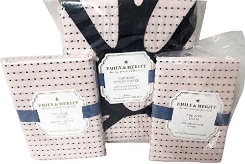 Pottery Barn Kids Emily &amp; Meritt Swiss Dot Bow full/queen Duvet &amp; 2 Shams Girls