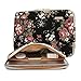 kayond Water-Resistant Canvas 11.6 Inch Laptop Sleeve-Black C Rose