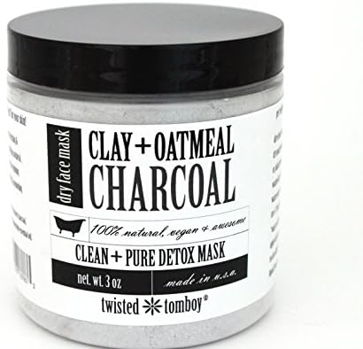 100% Natural Charcoal, Kaolin Clay & Oatmeal Deep Pore & Blackhead Cleansing/Purifying Detox Mask - Great For Acne & Oil Control & Reducing Pores!